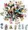 80 PCS Natural Vintage Flower Stickers for Scrapbooking, Self-Adhesive Scrapbooking Stickers Supplies Journal for Adult Card Making Letters DIY (Style D)